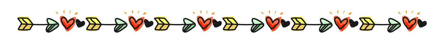 arrows and hearts border